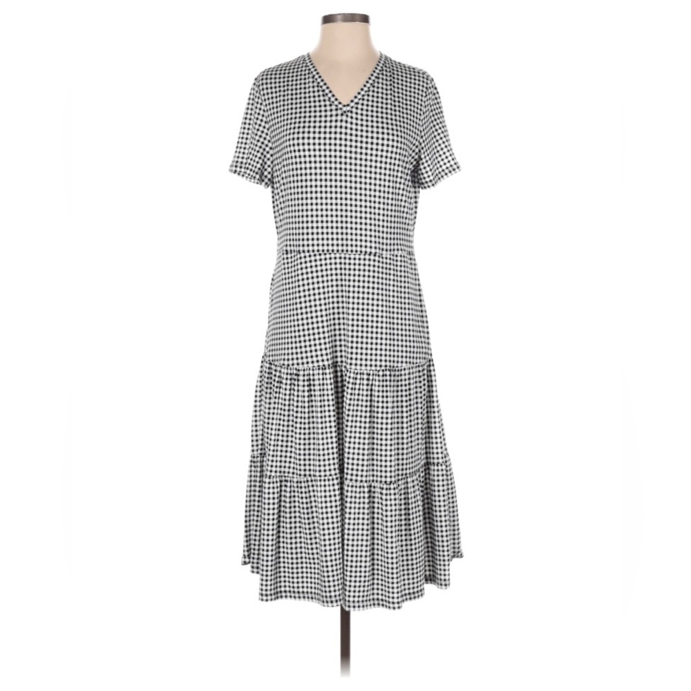 Lands’ End Tiered Houndstooth Midi